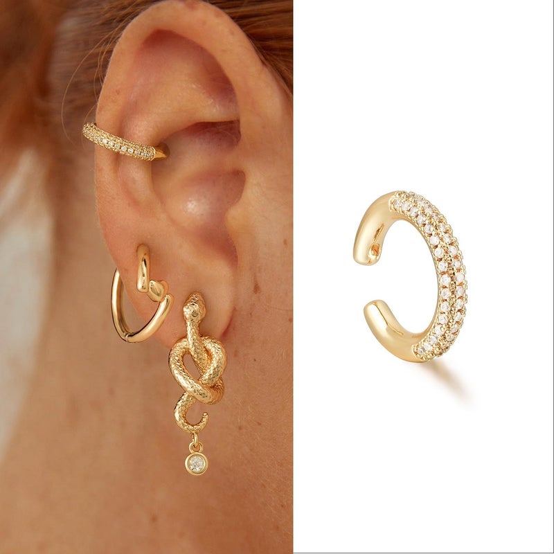 MYEARS Women Ear Cuff Earring Gold Non Pierced Ear Cartilage Clip on Wrap Hoop 14K Gold Filled Tiny Boho Beach Simple Minimalist Delicate Handmade Hypoallergenic Jewelry Gift-Sold as Single/Pair - Image 2